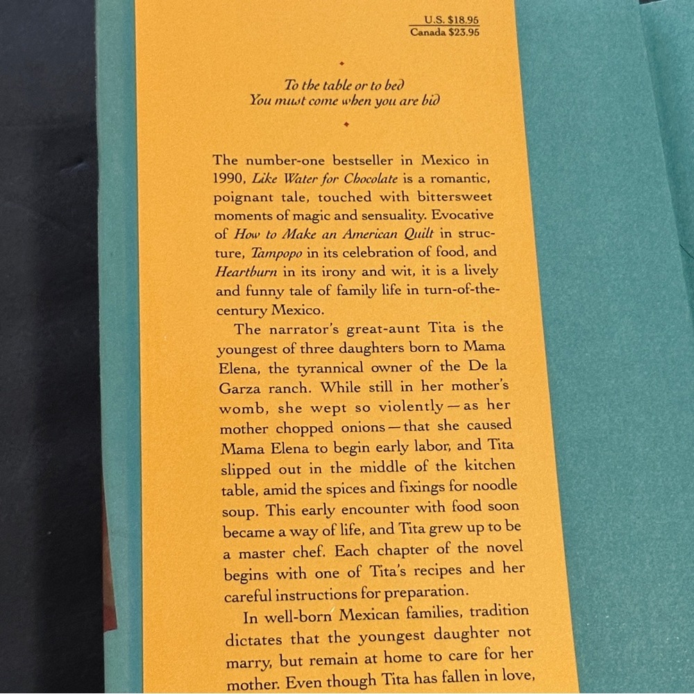 Like Water for Chocolate by Laura Esquivel | Fiction, Culinary | Hardcover Book - Picture 8 of 13